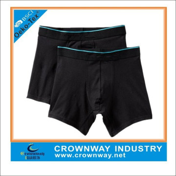 Mens Plain Black Grey Cotton Underwear Boxer Shorts